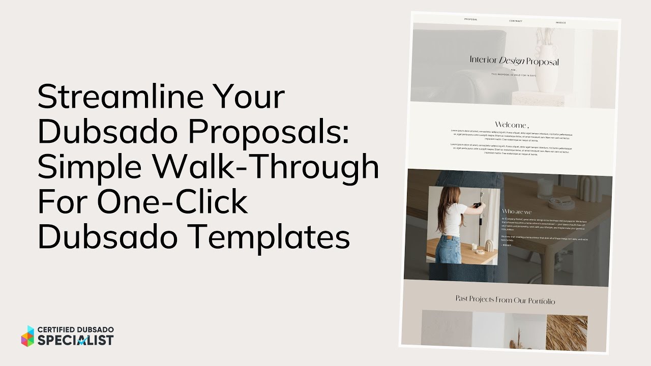 Streamline Your Dubsado Proposals: Simple Walk Through For One Click Dubsado Templates