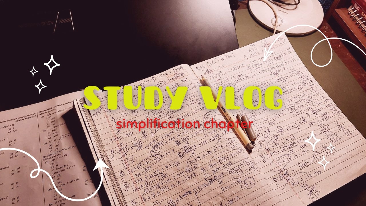 Study Vlog 📚🌸😊|| Simplification || #sbipo #study #india #studymotivation