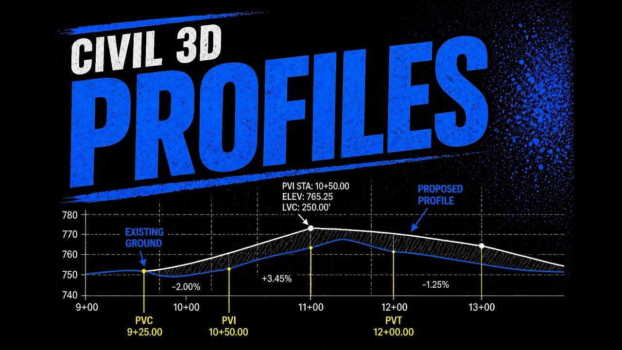06 Как создавать профили дорог и поверхностей в Civil 3D 2020–2022 для начинающих