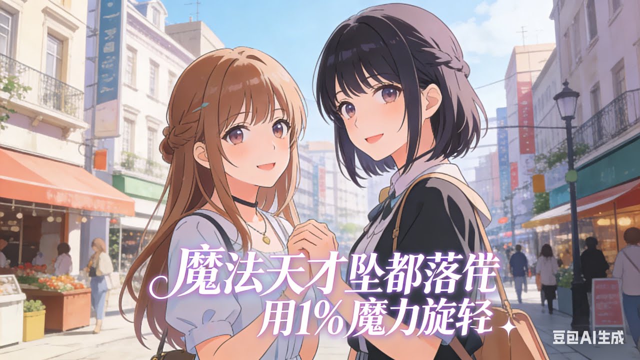魔法天才墜落都市，1%魔力周旋雙姝。#爽文 #二次元 #愛情