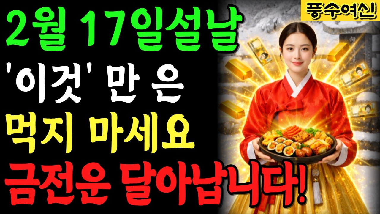 2월 17일 설날, ‘이것’만은 먼저 먹지 마세요｜올해 돈 흐름이 편안해집니다ㅣ풍수ㅣ행복한 노후ㅣ65세이상 건강을 지키는 습관ㅣ오디오북