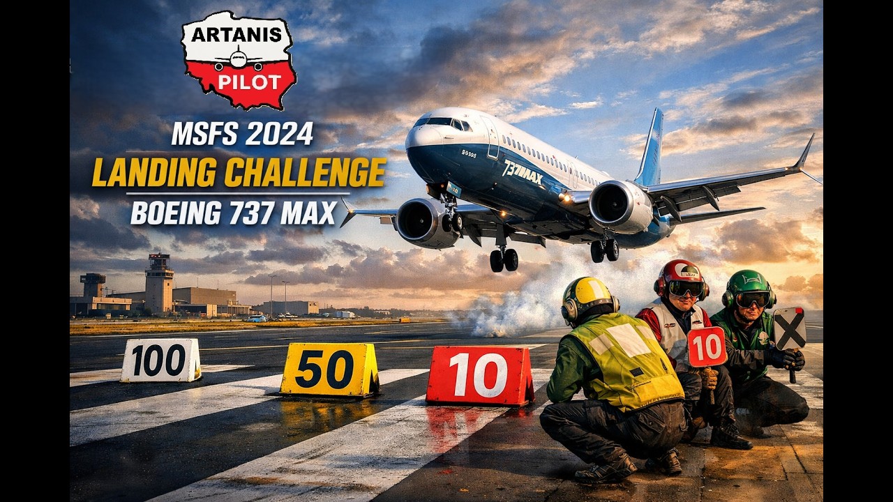 Polski Pilot atakuje TOP 1 World z pozycji TOP 2 MSFS 2024 Landing Challange B737 MAX