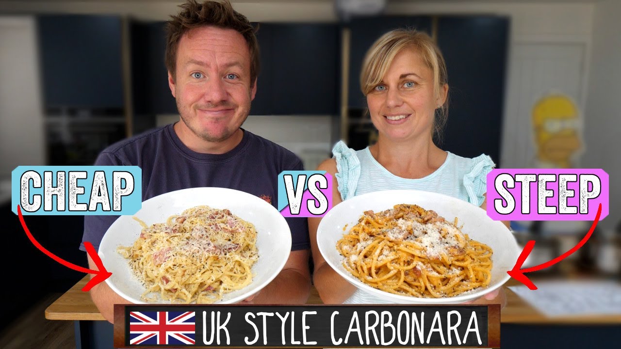Cheap VS Steep Spaghetti Carbonara (British style)