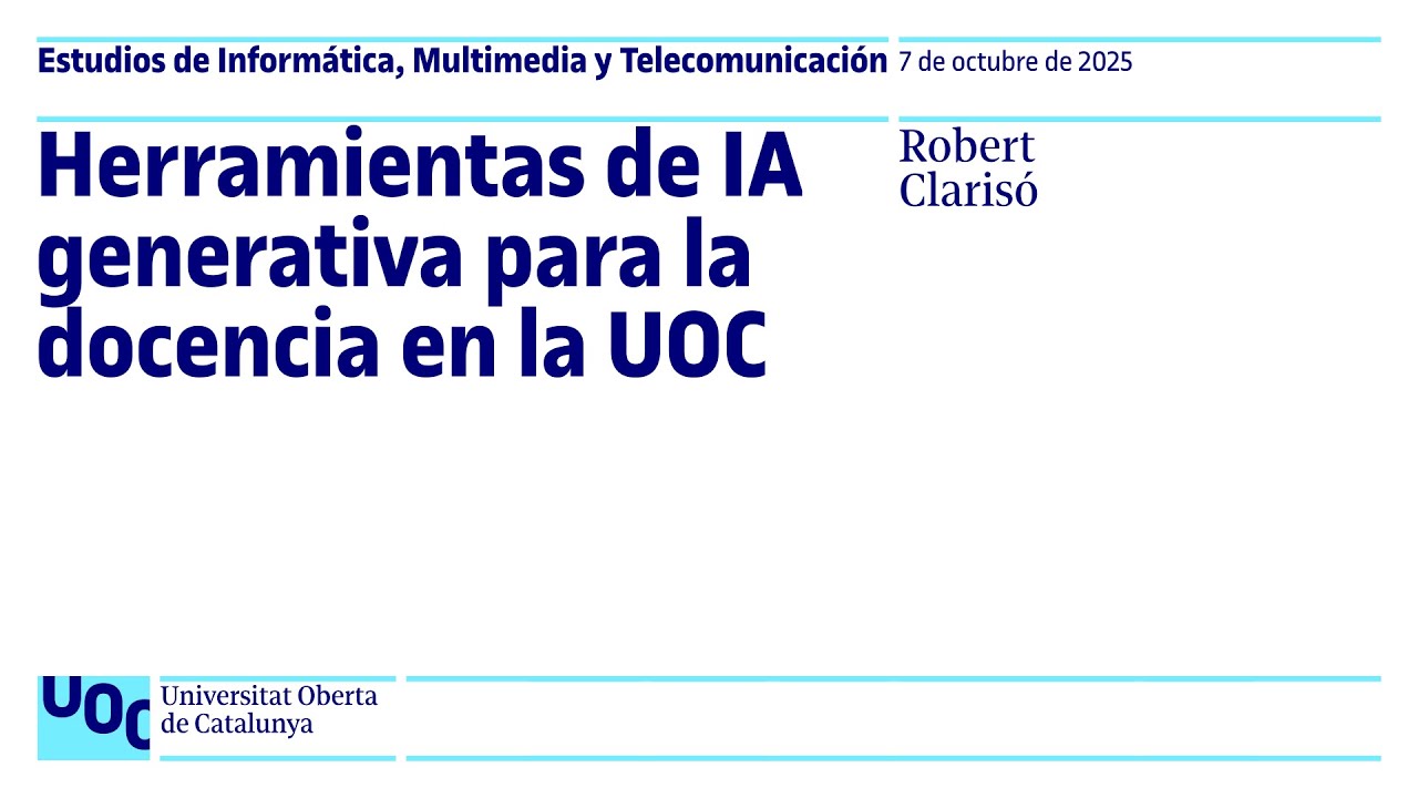Herramientas de IA generativa para la docencia en la UOC