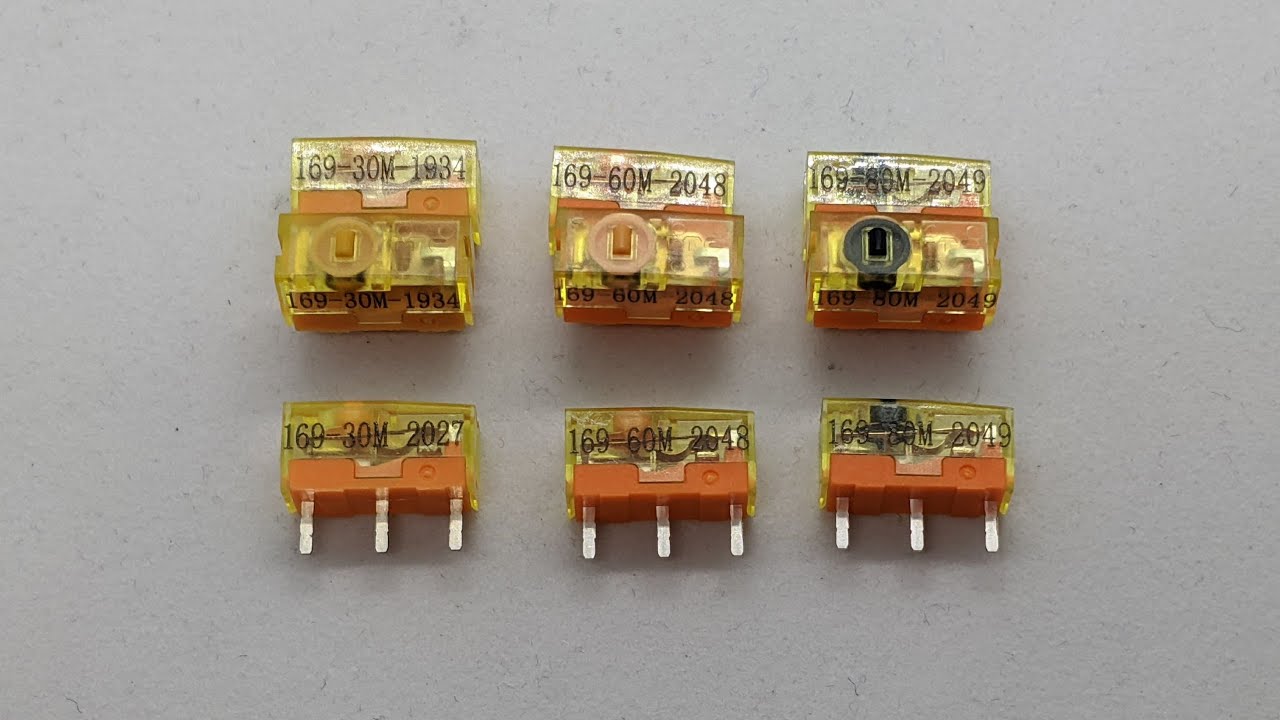 TTC Gold 60m, TTC Gold 80m. Comparison of ttc family microswitches. Made by turbobitbox.