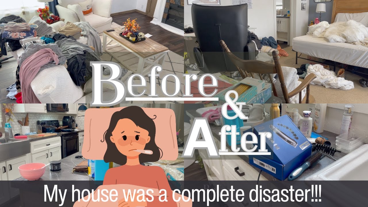*NEW* WHOLE HOUSE CLEAN WITH ME/ COMPLETE DISASTER/ BEFORE AND AFTER/ CLEANING MOTIVATION