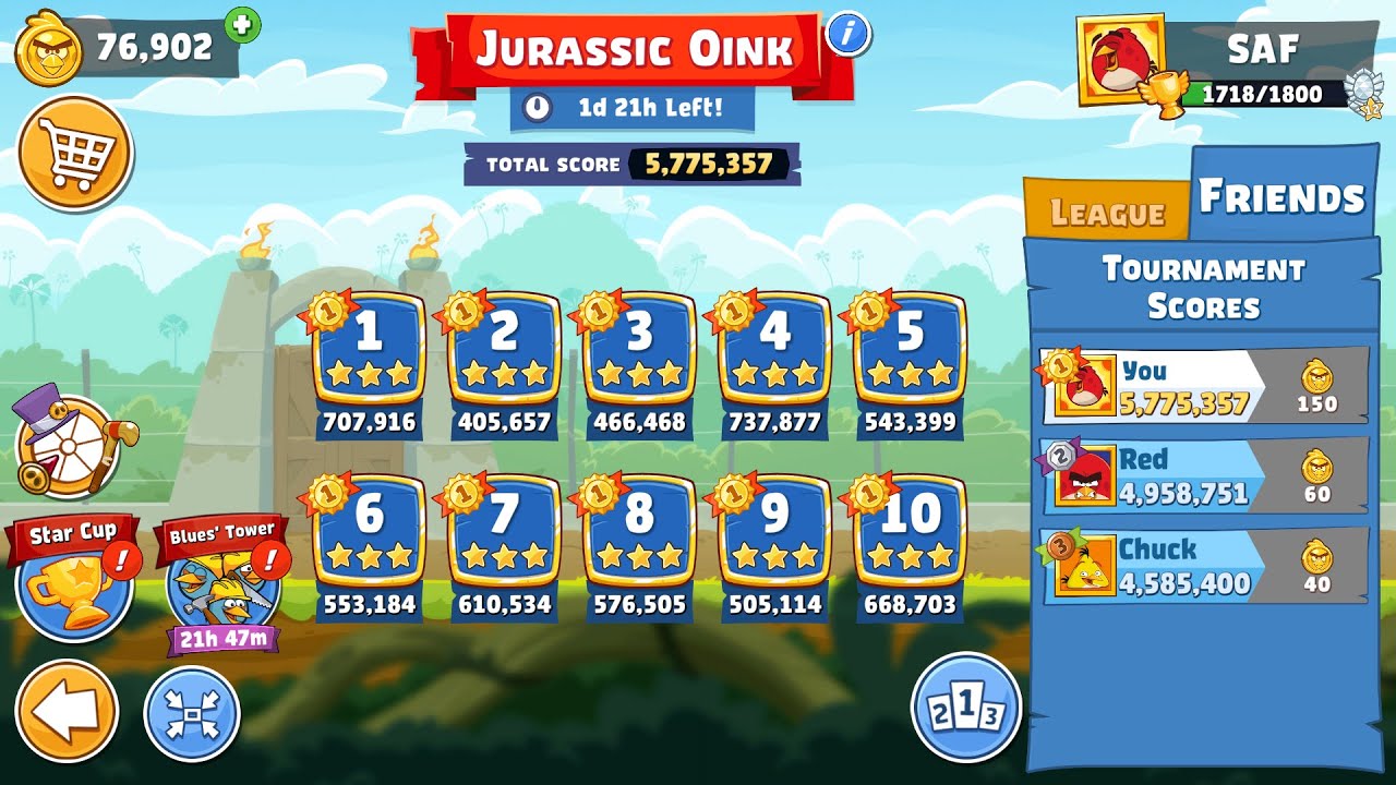 Angry Birds Friends. Jurassic Oink (03.07.2025). All levels 3 stars. Passage from Sergey Fetisov