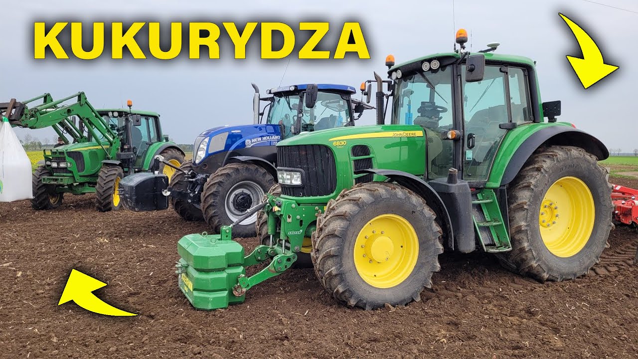 Siew Kukurydzy u Jockerfarm! - 3 Traktory Na Polu - Dziadek Mówi Skąd Tyle Ludzi