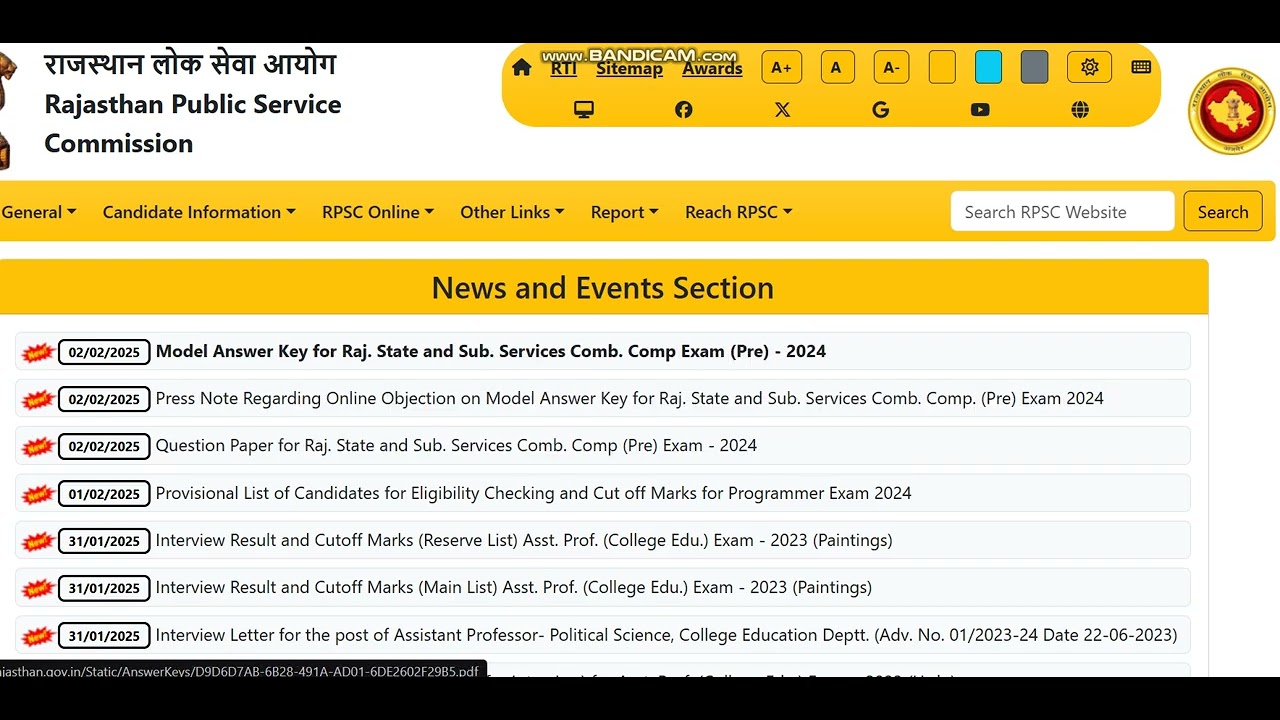 RPSC RAS EXAM MODAL ANSWER KEY RELEASED || RAS 2024 PRE ANSWER KEY OFFICIAL