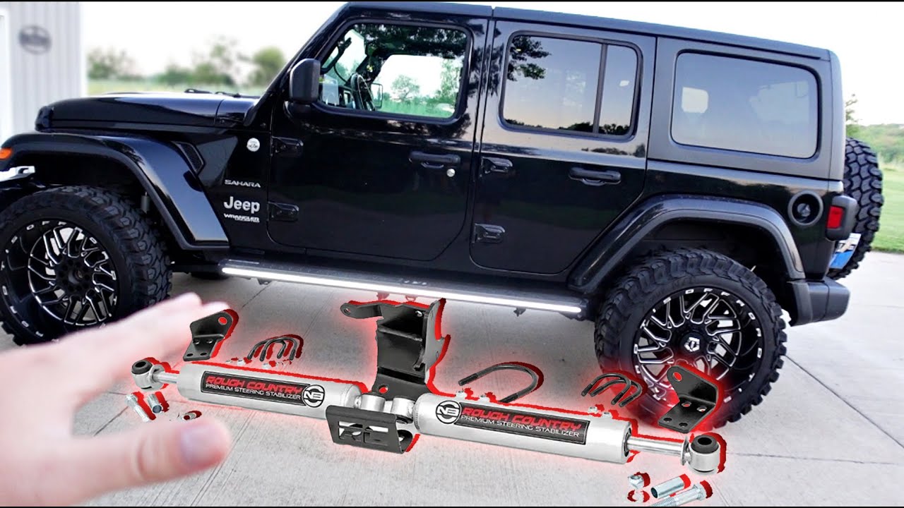 Rough Country Dual Steering Stabilizer Jeep Wrangler JL