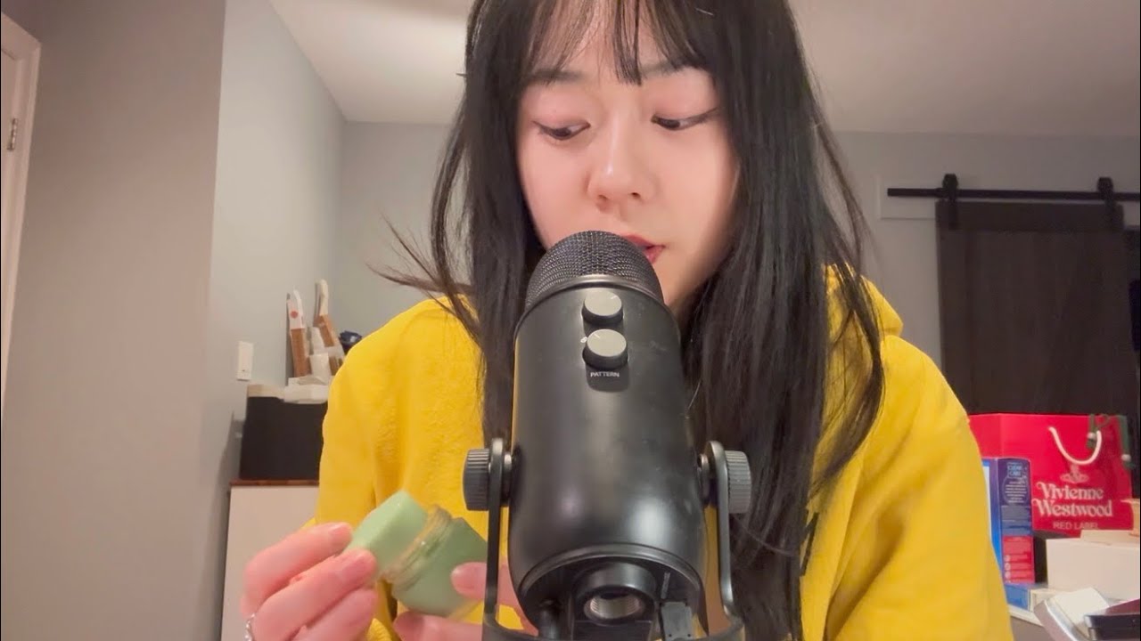 asmr doing your skincare