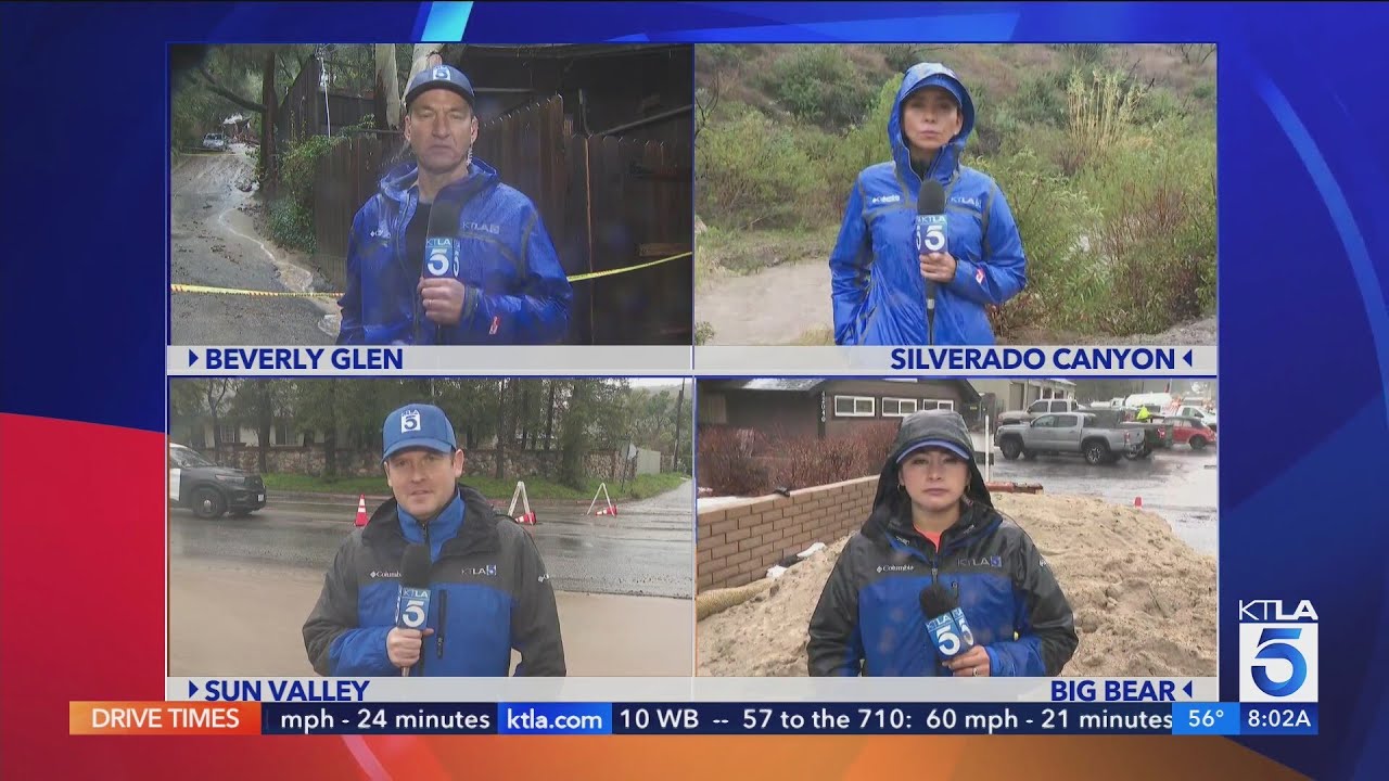 8 a.m. Team Coverage: Storm batters SoCal, causing flooding and mudslides