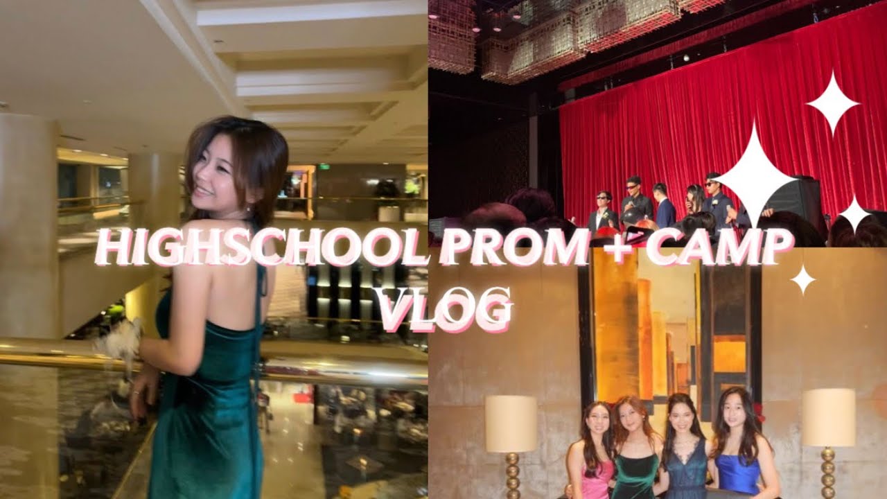 ENG) [둘째] 대만 미국 고등학교 프롬파티🍾| Senior week 캠프 | prom and senior week VLOG