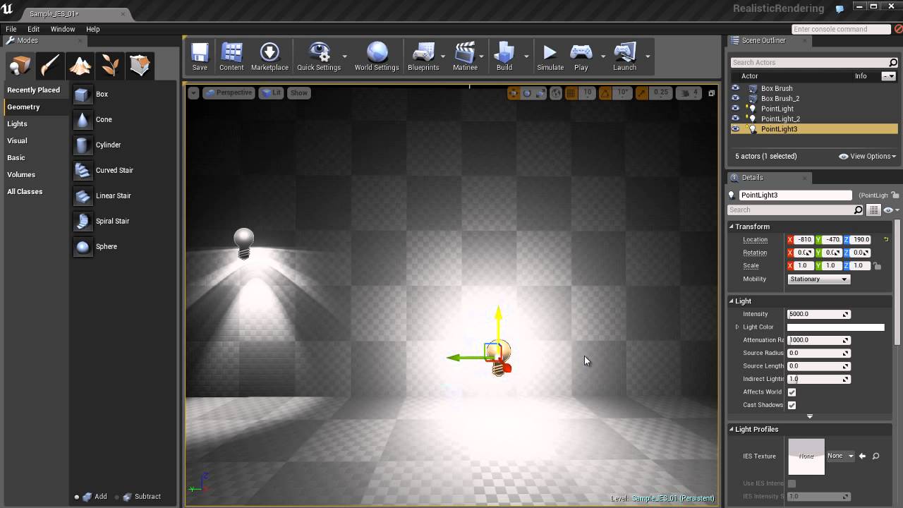UE4 Basics_17- IES Lighting
