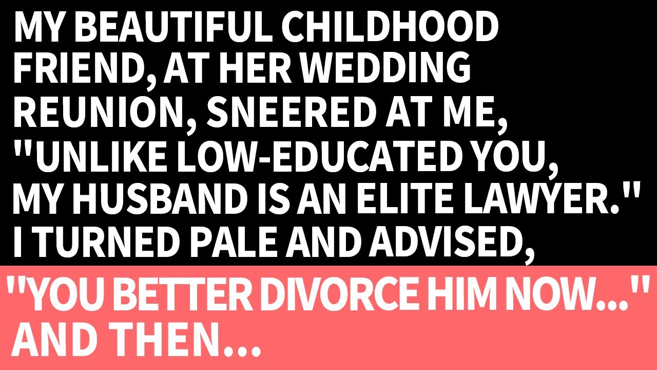 I met at wed my old pal, bride, who bragged of her elite hubby. but wed was SUDDENLY CANCELED...