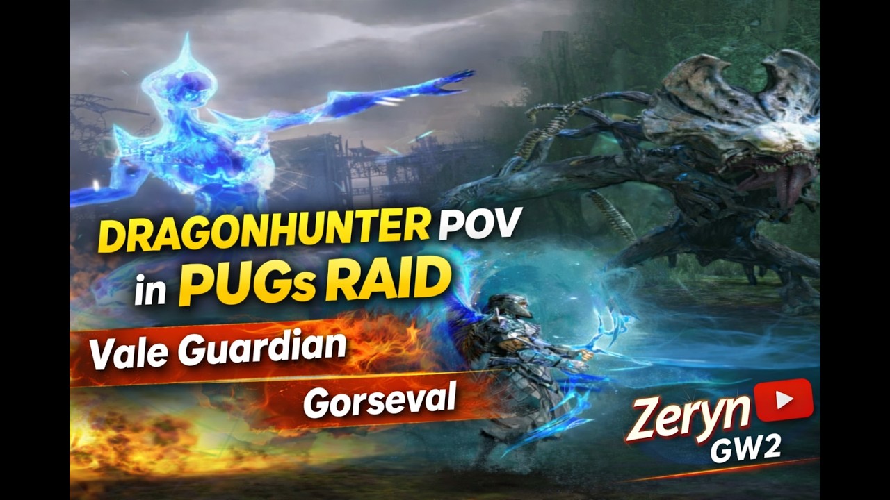 [GW2][pugs] Power Dragonhunter POV VG+Gorseval (32k/33k)