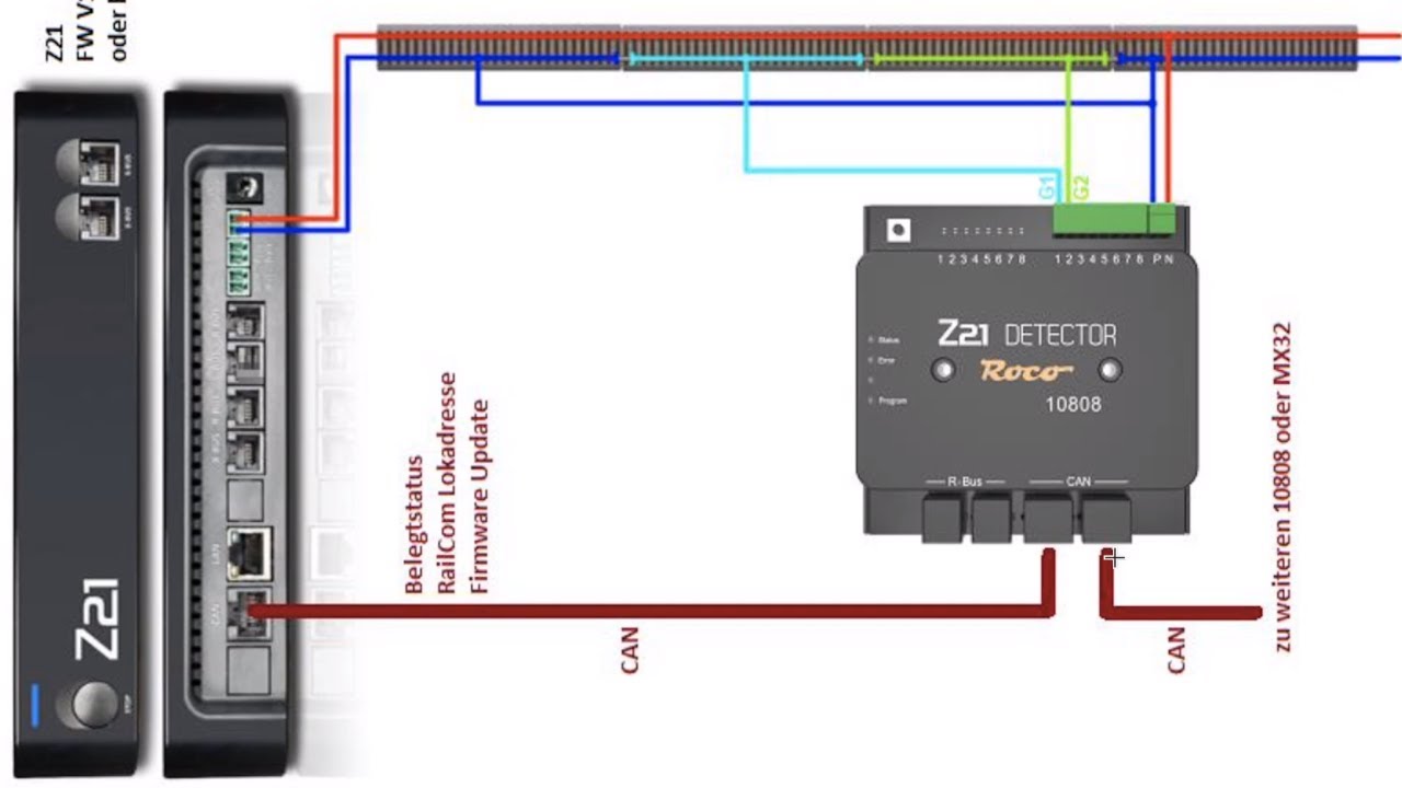 ROCO Z21 Detector обратная связь.