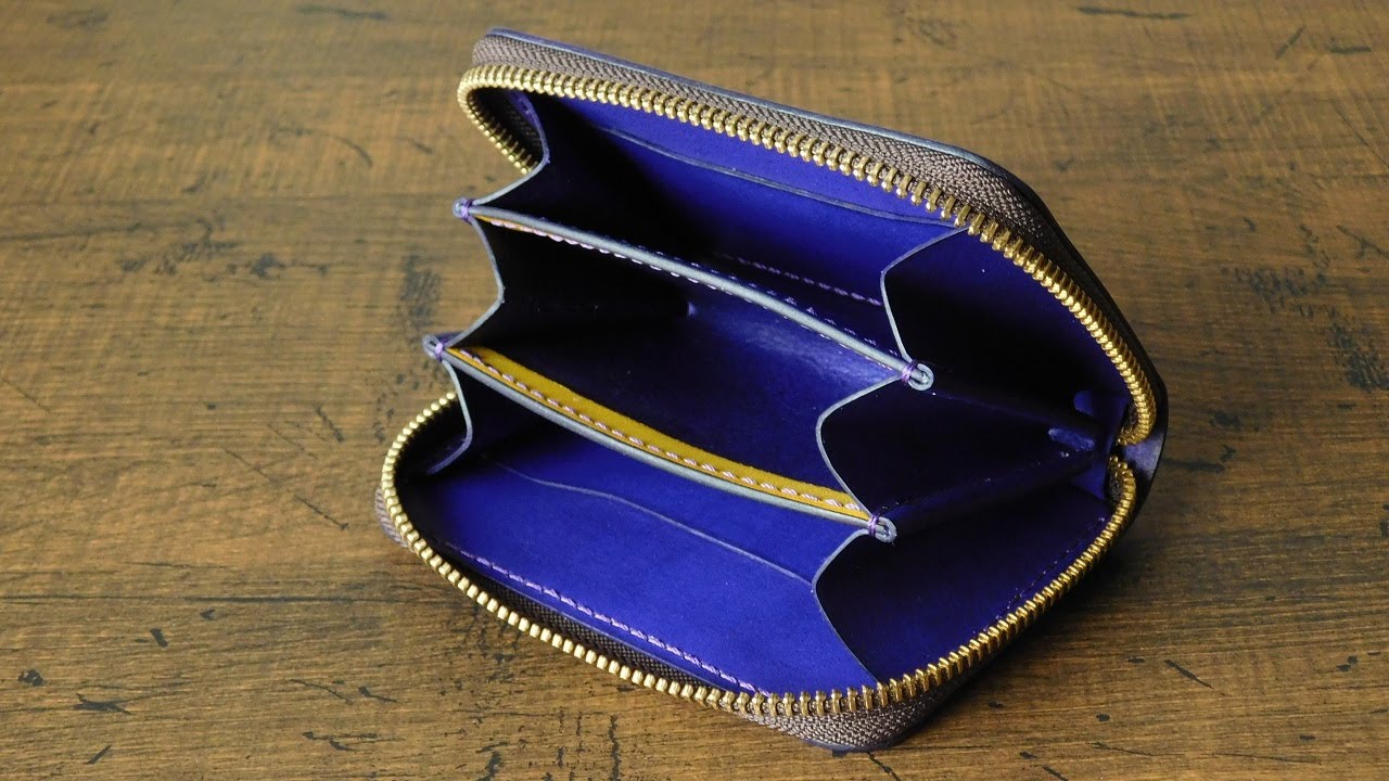 [Free PDF pattern] Как сделать кошелек на молнии /leathercraft/DIY