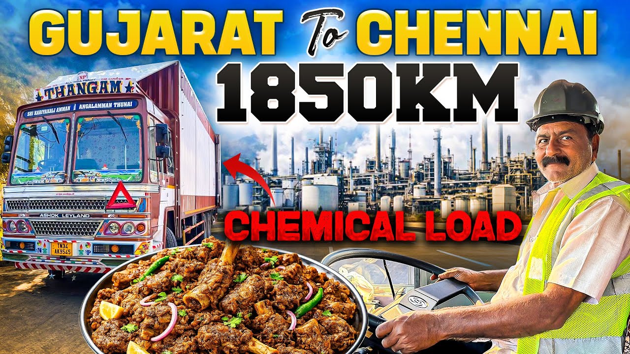 நம் லாரியில் சென்னைக்கு First Load ஏற்றி இருக்கோம்😍🚛Long Trip Start+Highway Mutton Cooking😀🚚