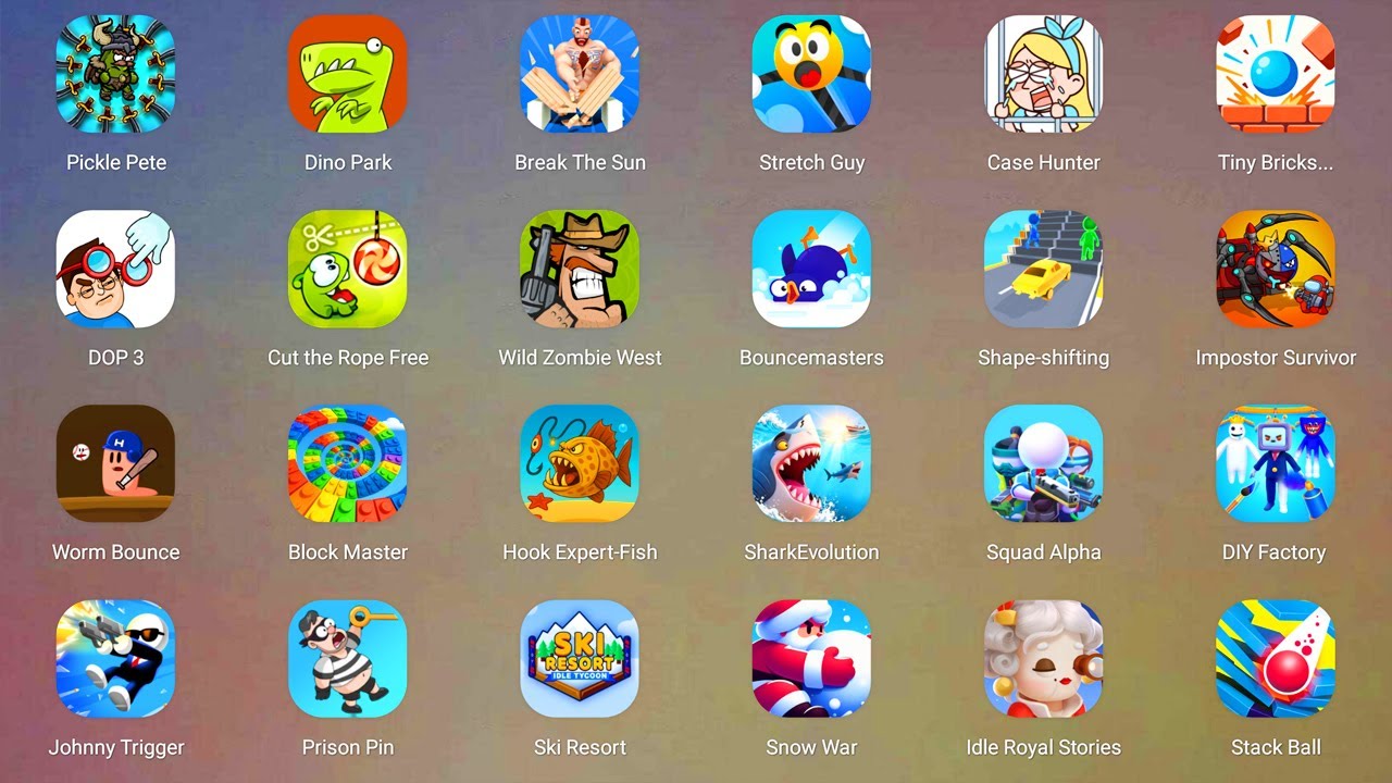 Roblox,Banana Kong 3,Scary Teacher 3D,Lucky Balls,Poppy Playtime 5,The Baby in Yellow,Thief Puzzle 2