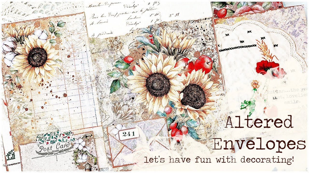 Let's Have Fun DECORATING ALTERED ENVELOPES! #2 | Autumn Ephemera Folio | Fall Junk Journal Tutorial