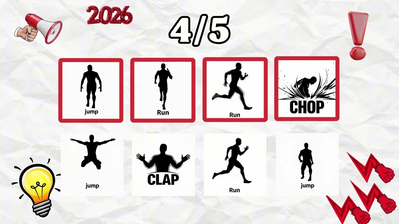 Say the word on beat and immersive interactive warm-up 