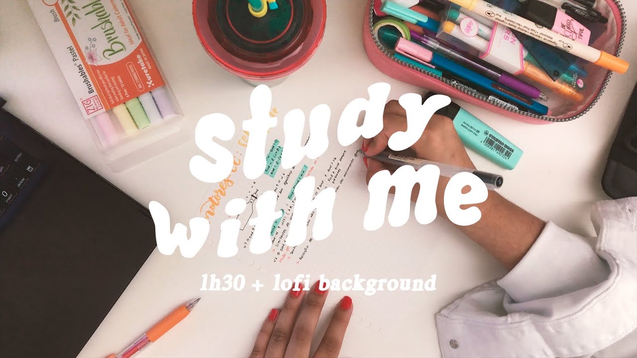 study with me #4 ♡ 1h30 de estudos + lofi