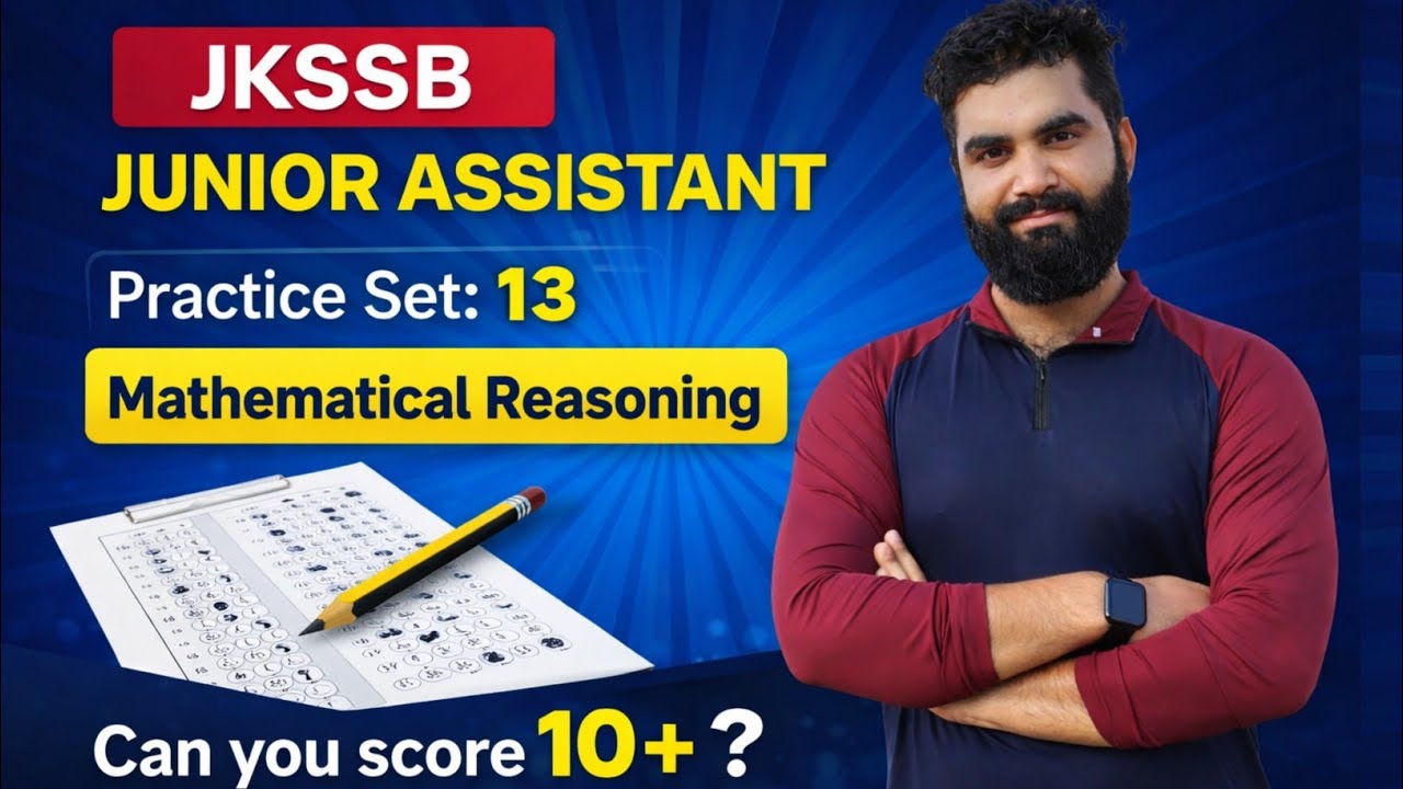 Mathematical Reasoning Most Expected Questions | JKSSB  Junior Assistant| Score Full Marks .