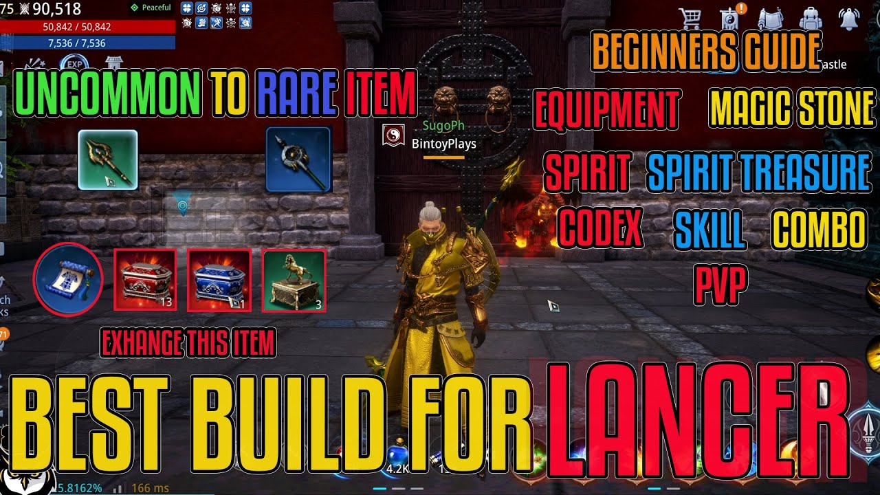 Best Lancer Build | Equipment,Magic Stone Combo,PvP,Spirit (Tagalog)  Mir4