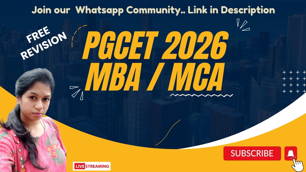 PGCET 2026 MBA/MCA | 75 DAYS STUDY PLAN and SYLLABUS OVERVIEW | #pgcet2026 #pgcetmba #pgcet