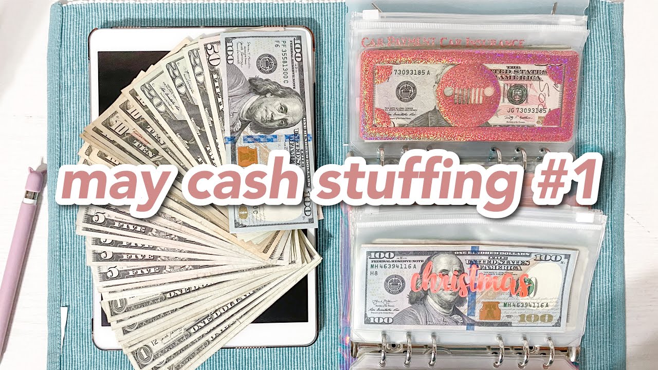 cash envelope & sinking funds stuffing/ counting | may paycheck 1 | dave ramsey INSPIRED