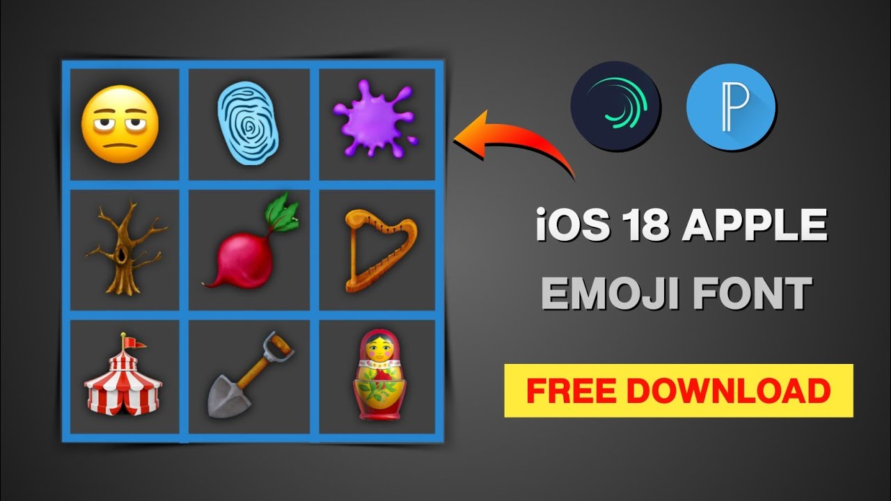 Apple emoji font download🔥 || iOS 18 Emoji Font😱 || iPhone emoji Font download link 🌿
