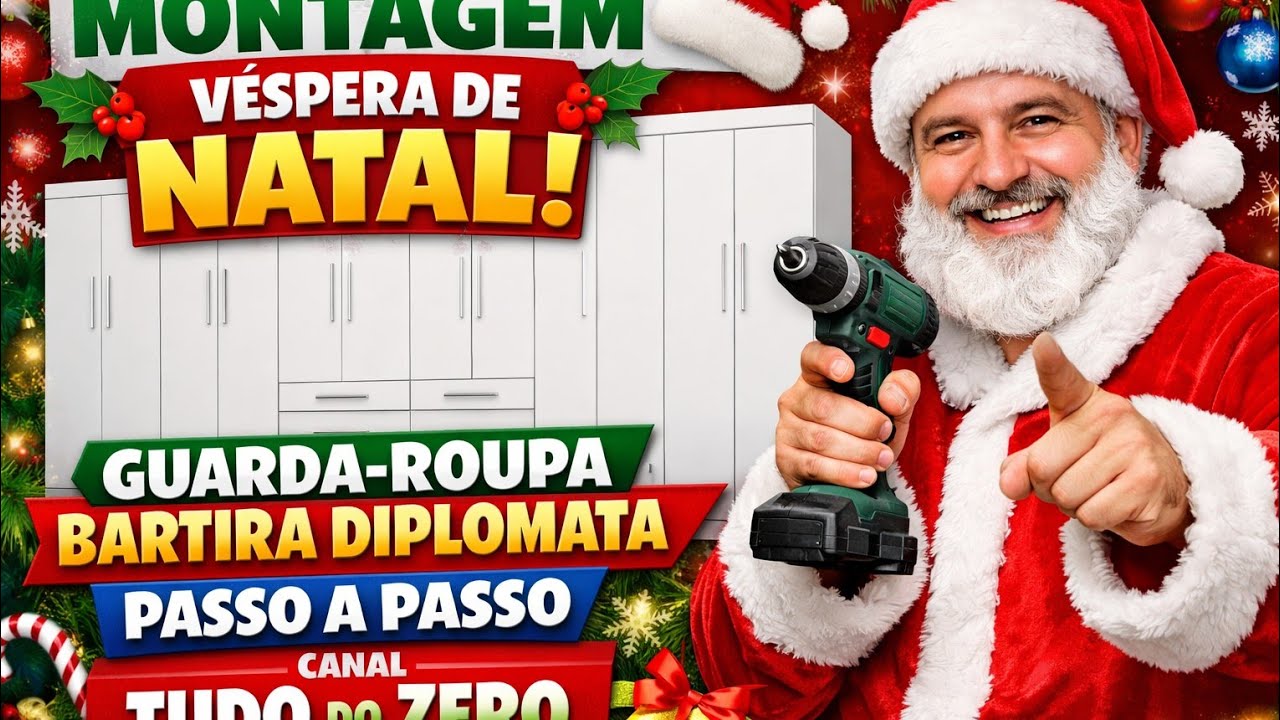 Montagem completa véspera de Natal, guarda roupa Bartira Diplomata,passo a passo #canaltudodozero 