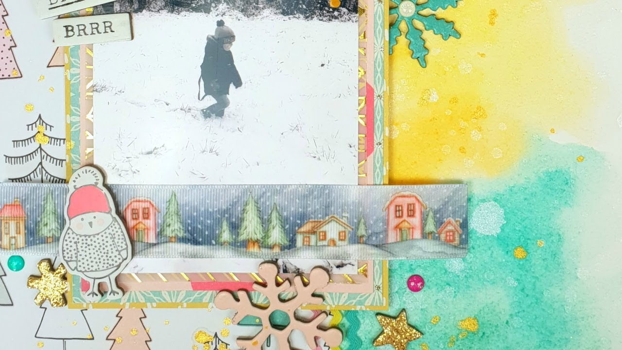 Snow Day | Scrapbook Layout | Crafty Ribbons