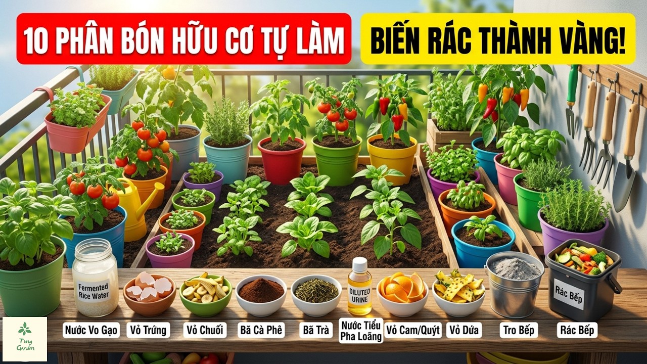 Biến Rác Thành Vàng: Top 10 Phân Bón Hữu Cơ Tự Làm Tại Nhà SIÊU DỄ | Tùng Garden