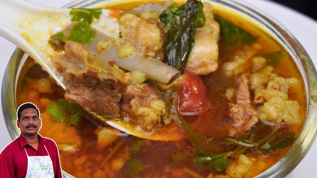மார்கண்டம் சூப் | ஆட்டு நெஞ்செலும்பு சூப் | nenjelumbu soup | Balaji's kitchen