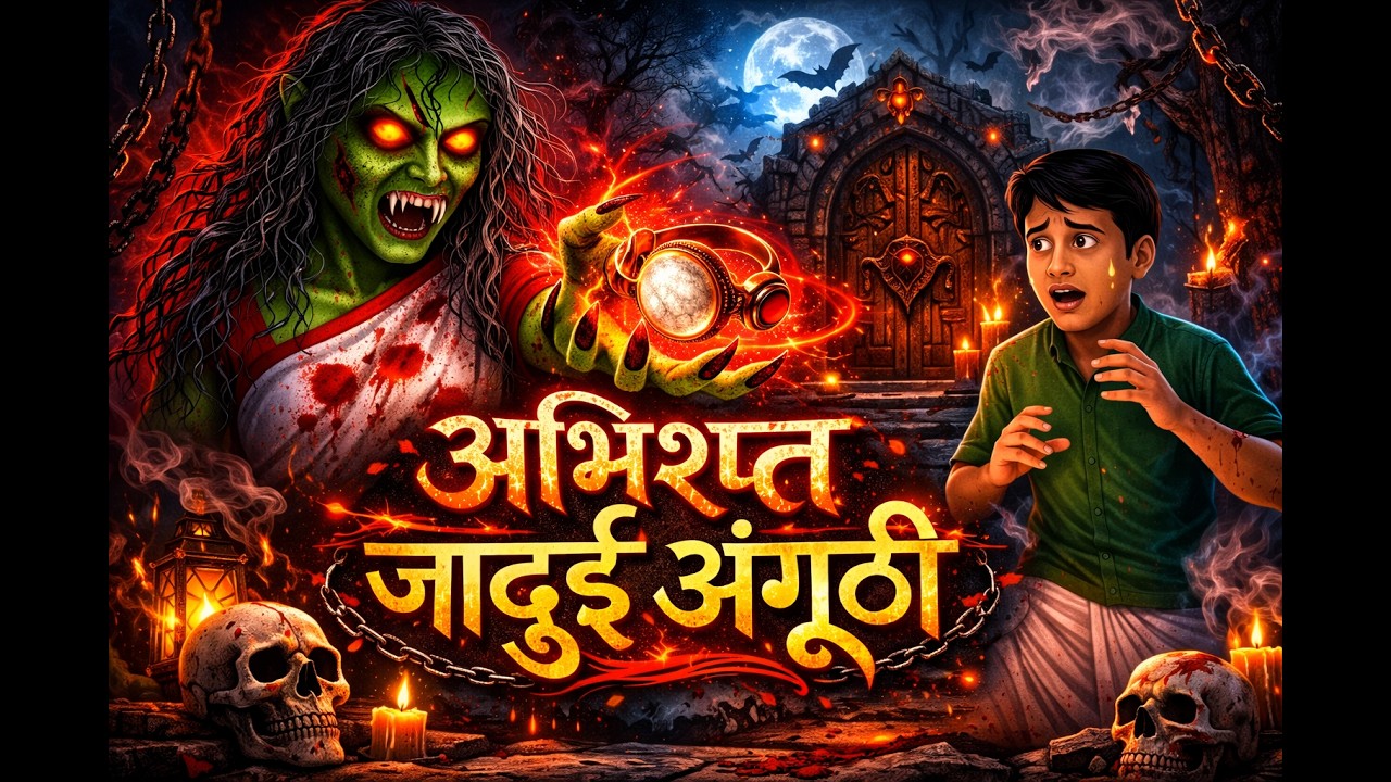 “अभिशप्त जादुई अंगूठी” | New Hindi Story| Horror stories | Horror Cartoon#horrorstories #cartoon