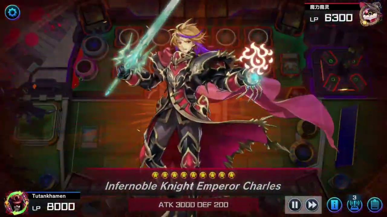 Red-Eyes Dark Dragoon, Black Luster Soldier, Buster Blader & Timaeus vs Mikanko & Infernoble 