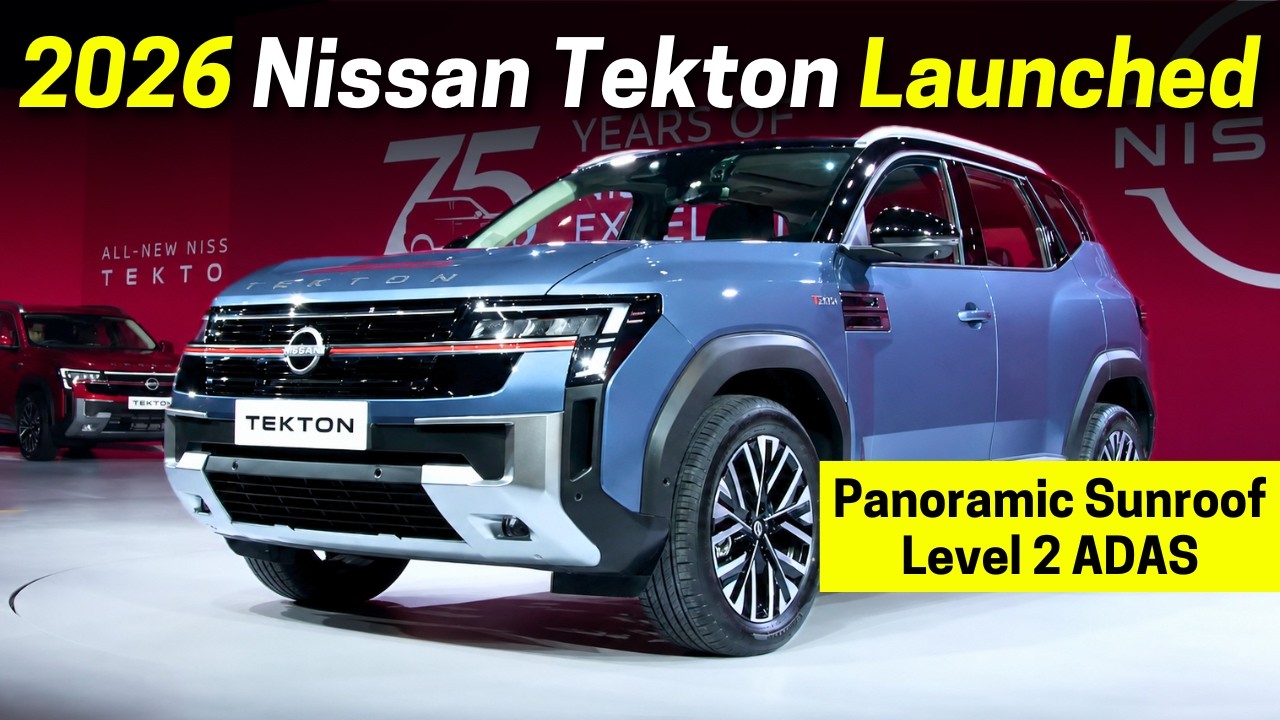 Nissan Tekton 2026 Launched at 10.49 Lakh, Panoramic Sunroof, 2 Engine Options, and Price Reveal