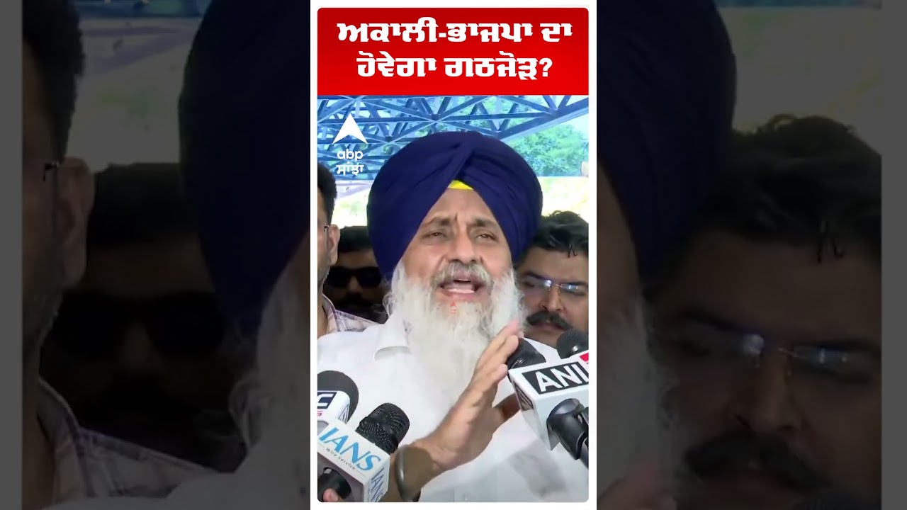 Sukhbir Badal | ਅਕਾਲੀ-ਭਾਜਪਾ ਦਾ ਹੋਵੇਗਾ ਗਠਜੋੜ?  | Akali dal bjp Alliance | Abp Sanjha | Shorts