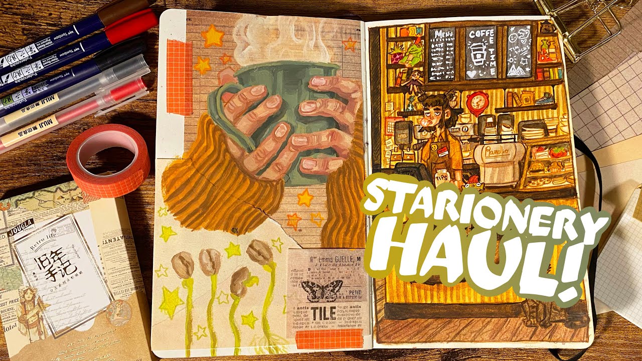 ☕️ SKETCHBOOK SESSION #10 || ✏️🏷📌Stationary Pal Haul + Giveaway!!
