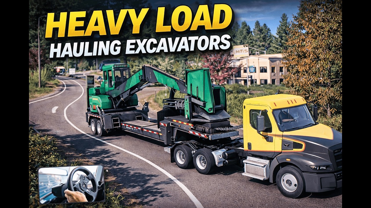 Heavy Excavator Transport – American Truck Simulator | No Commentary