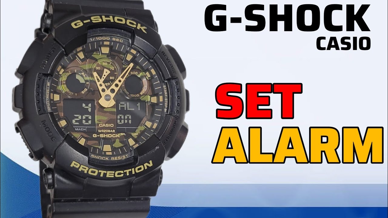 How To Set ALARM CASIO G SHOCK GA-100 Watch