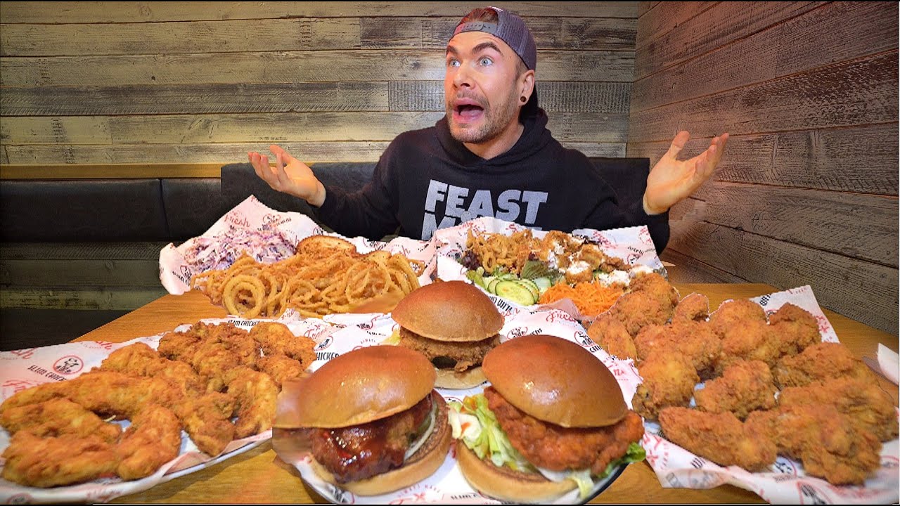 Attempting The BIGGEST FRIED CHICKEN PLATTER In The United Kingdom! Joel Hansen