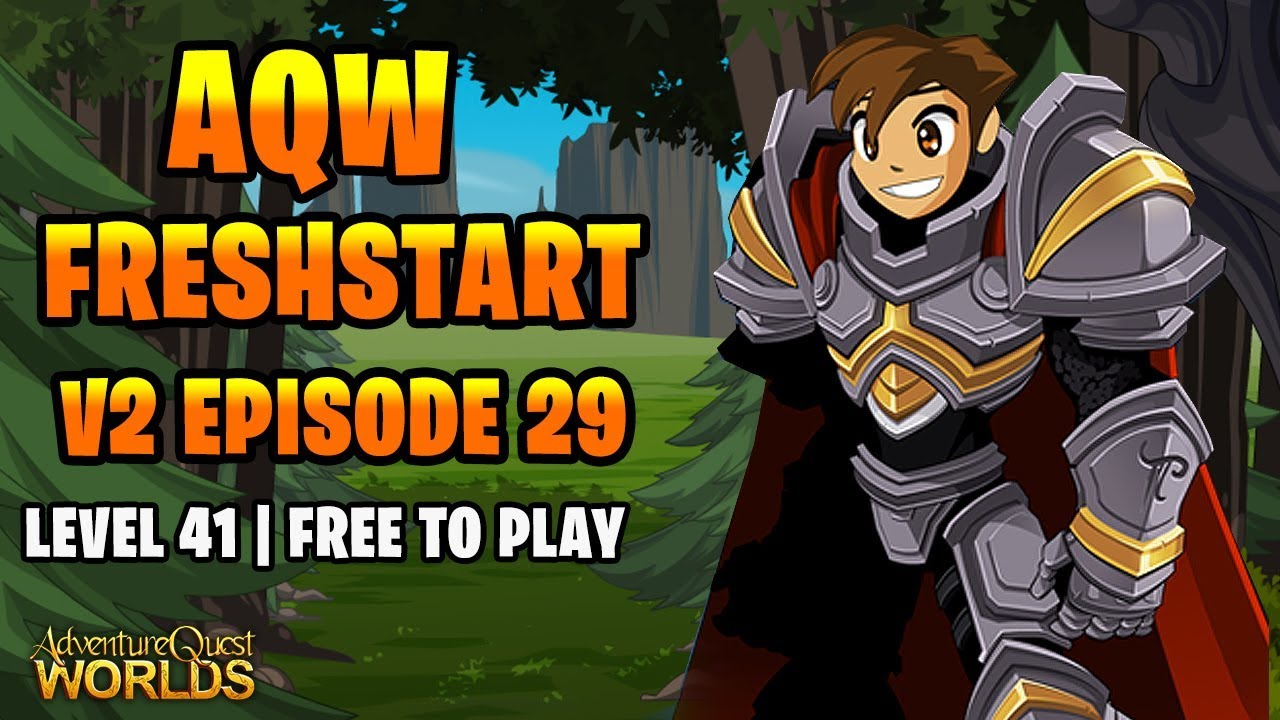 AQW Freshstart V2 F2P #29 - RANK 10 GOOD AND ARCHPALADIN QUESTS!
