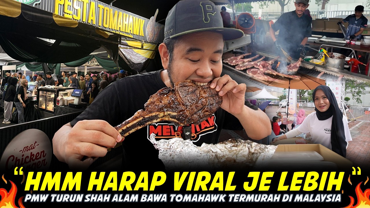 INI JE LEVEL TOMAHAWK PAKMAT WESTERN..Beratur Dalam Hujan Nak Cuba Tomahawk Termurah Di Malaysia