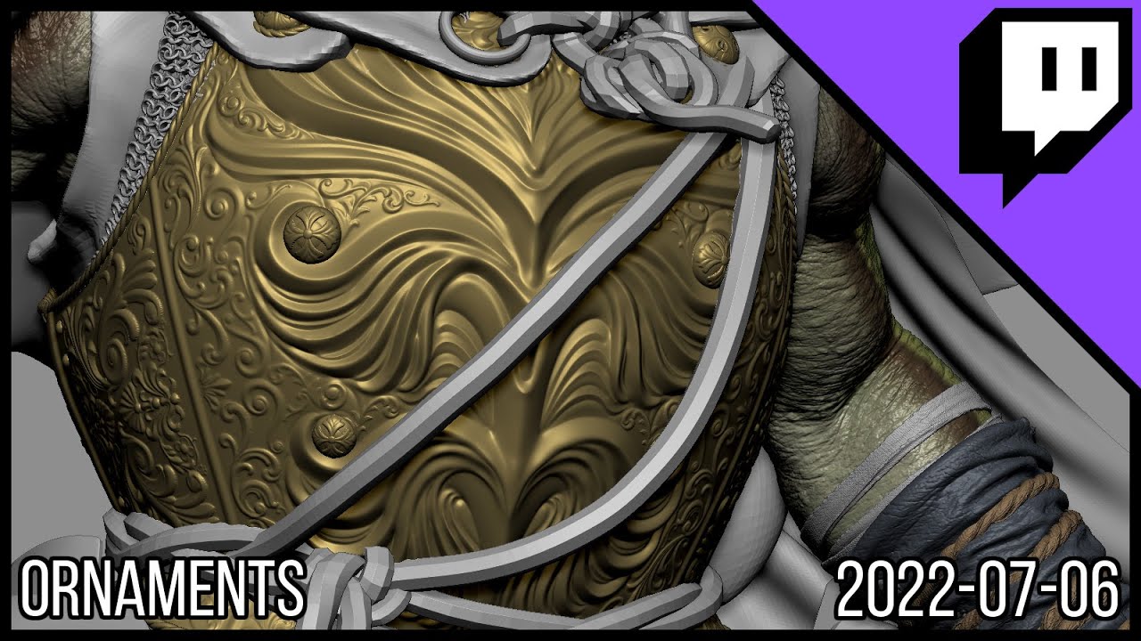 3D Character Sculpting - Marco Plouffe's Twitch Stream of 2022-07-06 - Ornaments