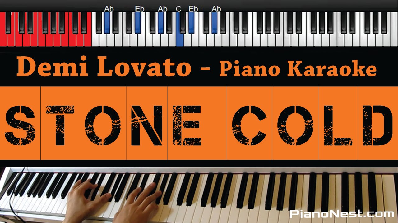 Demi Lovato - Stone Cold - HIGHER Key (Piano Karaoke / Sing Along)
