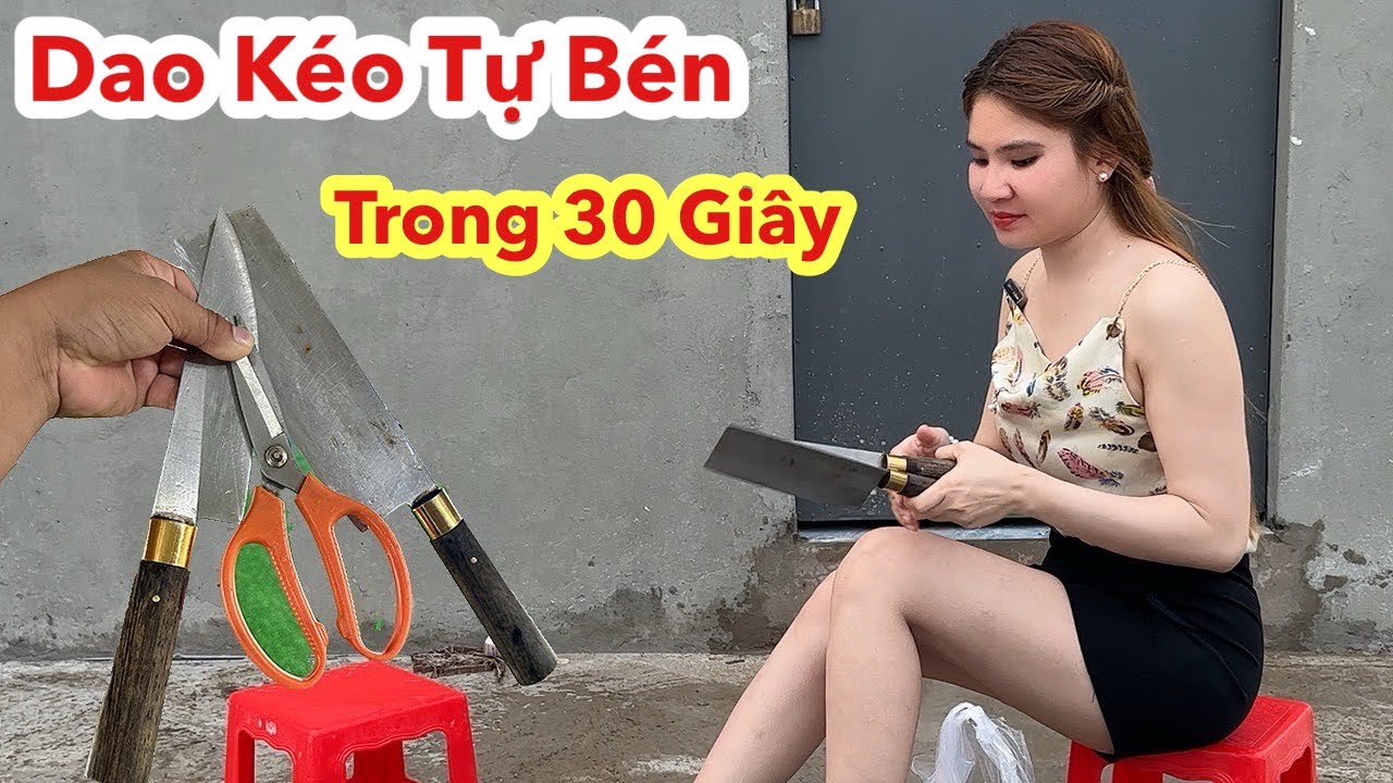 Dao Kéo Siêu Bén Chỉ Trong 30 Giây, Cách Mài Dao Kéo Siêu Nhanh Phụ Nữ Cũng Làm Được
