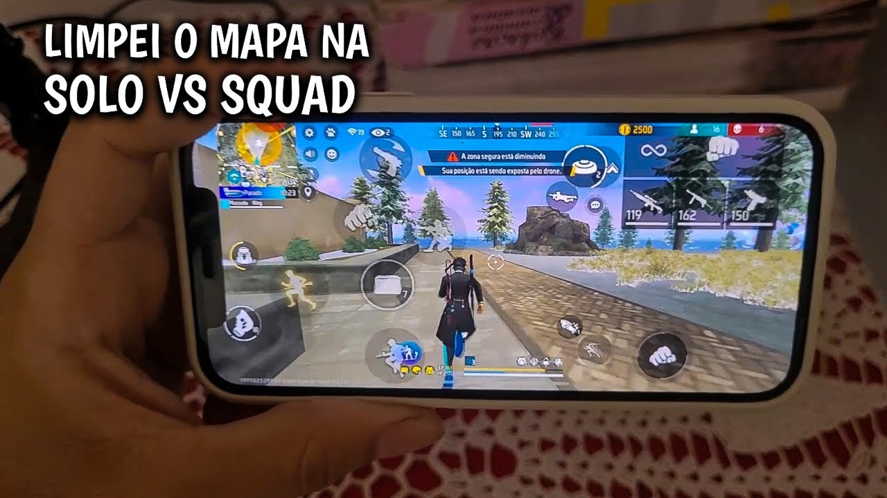 SOLO VS SQUAD MAIS DIFÍCIL QUE JÁ JOGUEI!!! IPHONE 12 HANDCAM